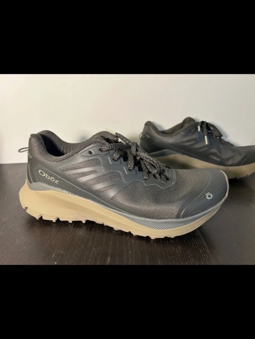 NWOB Oboz Katabatic Wind Low Trail Hiking Shoes Sneakers Raven Grey Mens 10